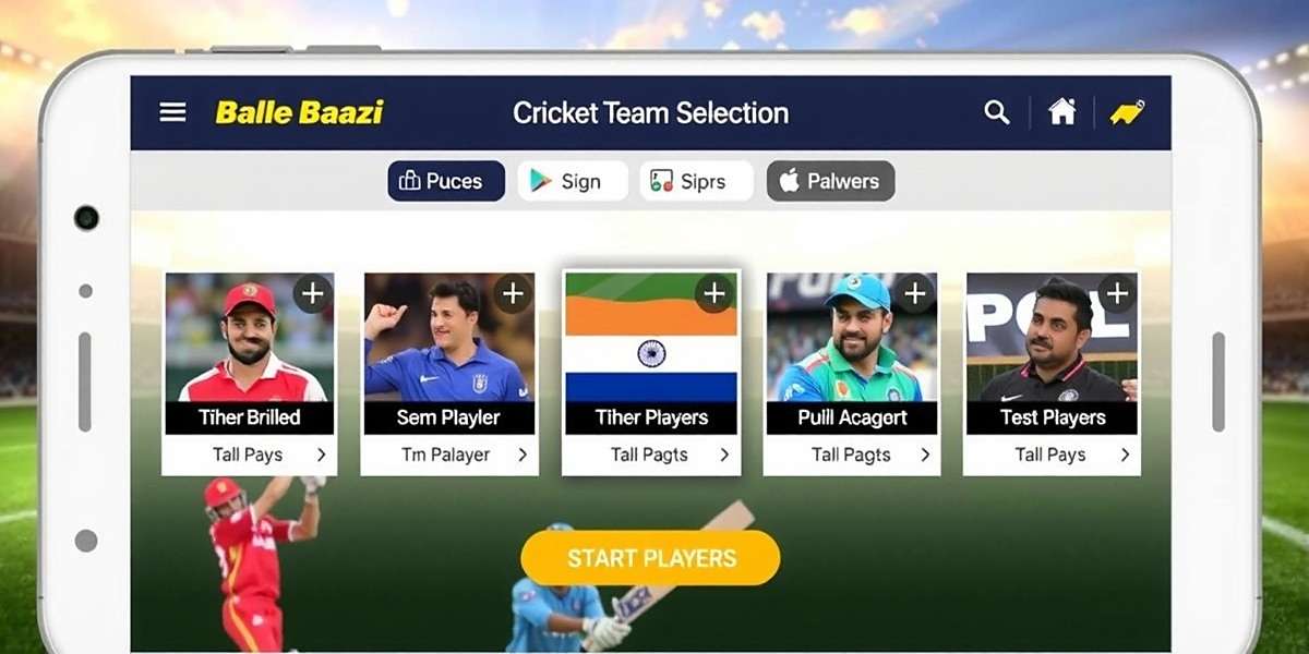 Balle Baazi Fantasy Cricket Platform Balle Baazi app interface showing cricket team selection with Indian players